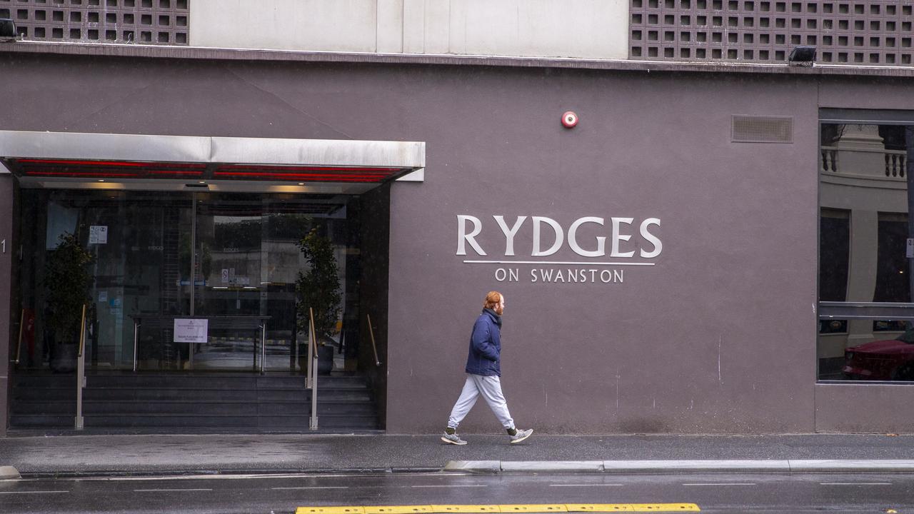 Rydges Hotel has caused a coronavirus outbreak, which has been linked to incompetency of staff and security. Picture: Wayne Taylor