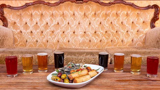 Yulli's Brew’s tasting plate and beer. Picture: Kai Godeck