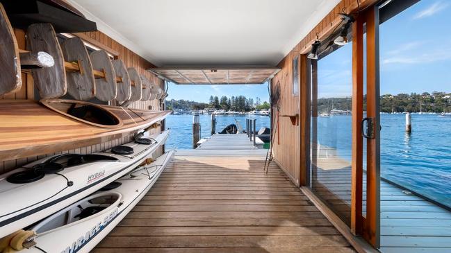 Private boatshed and jetty.