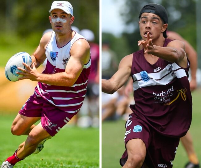 Josh Turner and Max Marsters of Manly Open Men. Pictures: Matt Long