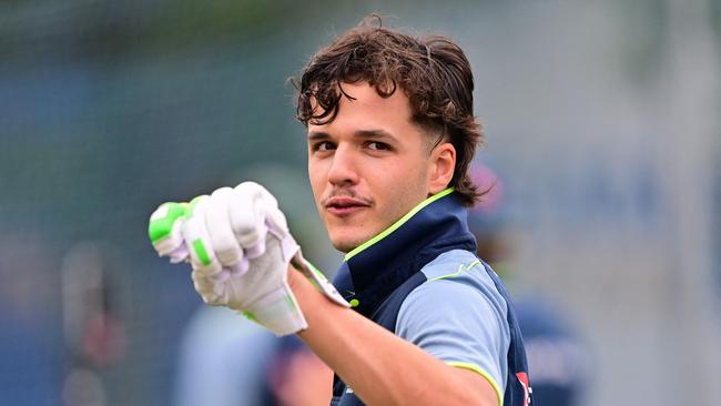 Australia's Sam Konstas attends a practice session at the Galle International Cricket Stadium in Galle on January 26, 2025, ahead of the first Test cricket match between Sri Lanka and Australia. (Photo by Ishara S. KODIKARA / AFP)