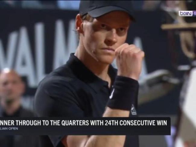 Sinner eases into Italian Open QF