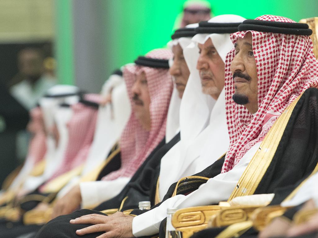 Saudi King Salman bin Abdulaziz (R) attending the inauguration last month of a new high-speed railway linking Mecca and Medina, Islam's holiest cities, at Jeddah Central Station.