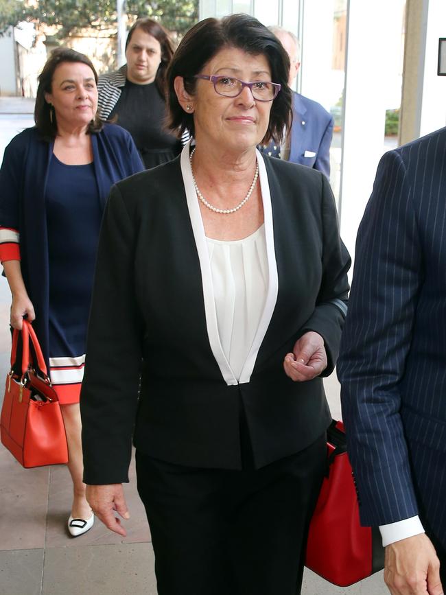 Magistrate Dominique Burns leaves the Law Courts Building at Queens Square in Sydney. Picture: Richard Dobson