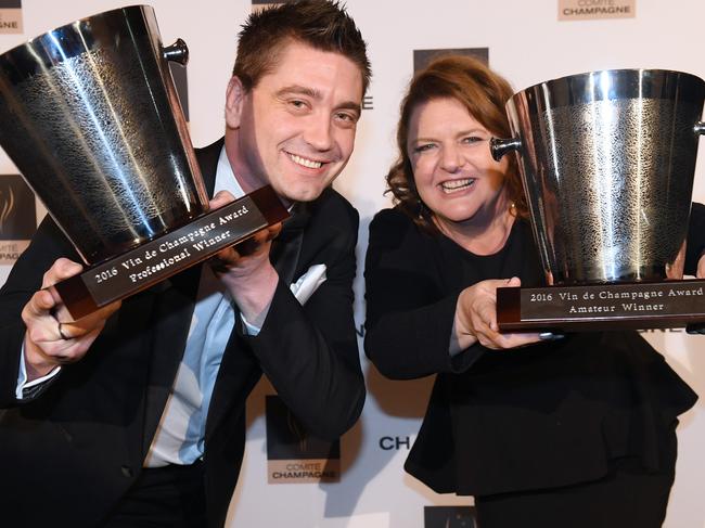 Cameron O'Keefe & Nicky Goodyer (2016 Winners) Vin de Champagne Awards 2016 at The Four Seasons Hotel, George St, Sydney - Monday 26th September, 2016 Photographer: Belinda Rolland Â© 2016