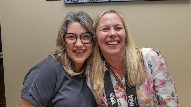 Pip Kaye and Marie Louise Willis. Romance Writers of Australia Pictured on 15th August 2024. Picture: Ben Clark