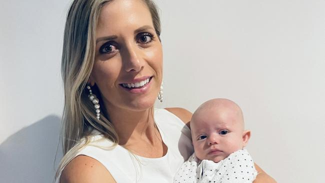 Megan said her super contributions have been a quarter of what they usually are while she took paid parental leave via her employer. Picture: Supplied