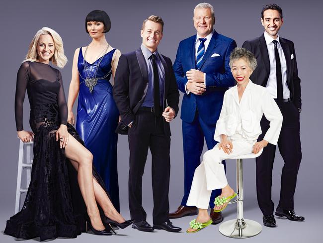 Gold Logie nominees Carrie Bickmore, Essie Davis, Grant Denyer, Scott Cam, Lee Lin Chin and Waleed Aly. Picture: Supplied