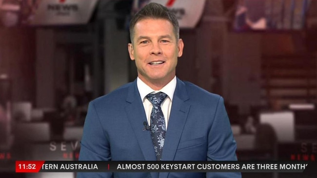 Ben Cousins made is debut on the sports desk for Channel 7 Monday night Credit: 7NEWS/7NEWS