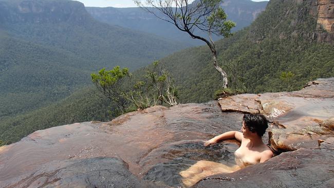 Enjoying the view at Fortress Canyon, Blue Mountains.