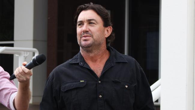 Matt Wright outside the Supreme Court in Darwin in March. Picture: Jason Walls