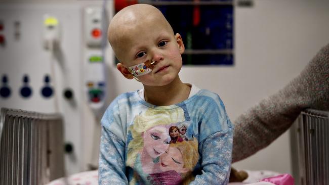 Bailey Atkin had a tumour in her pelvis the size of a rockmelon in 2015. Picture: Alex Coppel