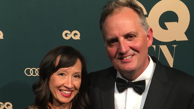 Hedley Thomas with wife Ruth Mathewson at last week’s GQ awards.