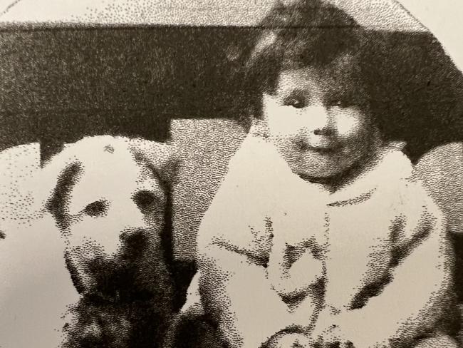 One of the earliest known photos of World War II veteran Brian Winspear with the family dog Clockwork. The photo was taken in the early 1920s.