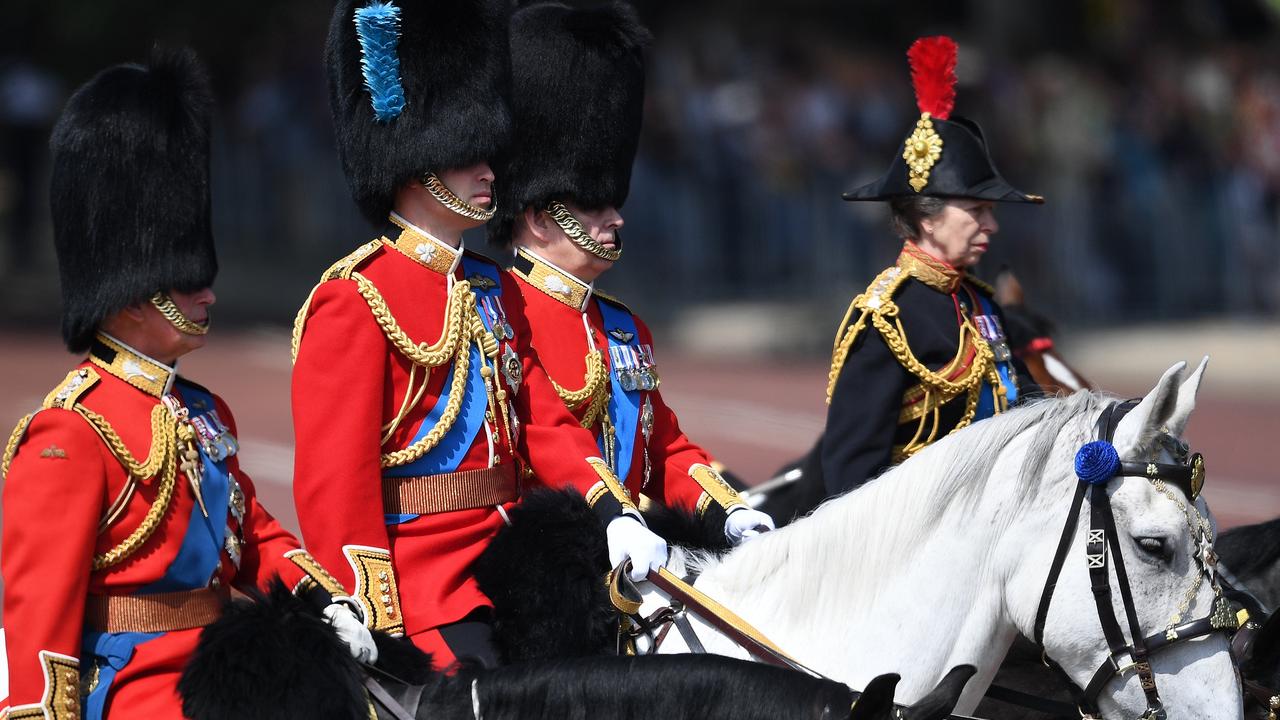 Members of The Royal Family attend Trooping the Colour 2018. Prince Charles, Prince of Wales, Prince William, Duke of Cambridge, Prince Andrew, Duke of York and Princess Anne, Princess Royal. Picture: James Whatling / MEGA