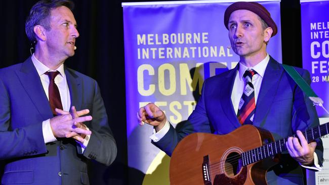 Lano and Woodley’s new show, <i>Fly</i>, is based on the Wright brothers. Picture: AAP