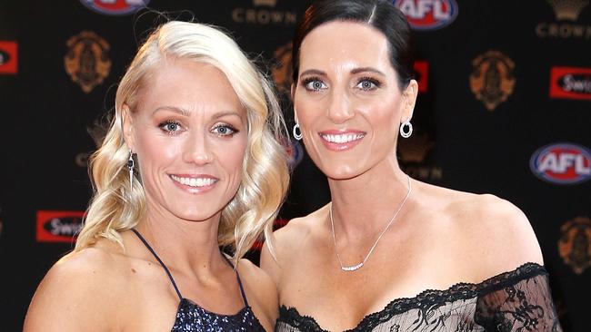 2017 AFL Brownlow Medal Count at Crown Palladium. Erin Phillips, Tracy Gahan. Pic: Michael Klein