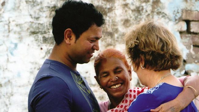 "The trip to India that changed Saroo's life, and my life, forever. Here we are with his birth mother, Fatima, May 27, 2013."