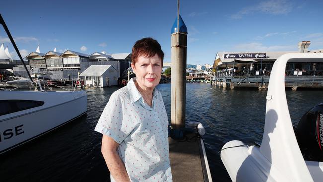 Leader of the Main Beach Association, Sue Donovan, concerned about potential car parking loss at the northern end of The Spit. Picture: Glenn Hampson.