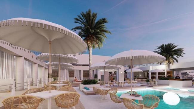 Artist impression of La Luna beach club set to open at Marina Mirage next month. Picture: supplied