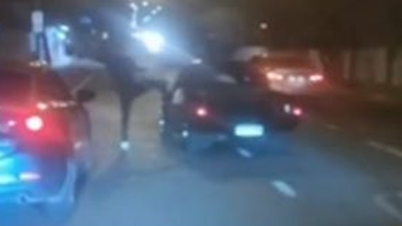 Witnesses film road rage incident descend into brawl