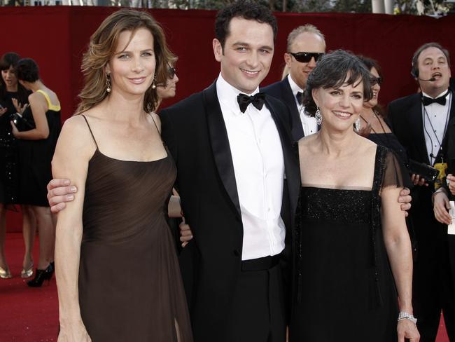 Matthew Rhys with Sally Field and Rachel Griffiths. The trio starred in Brothers &amp; Sisters. Picture: AP