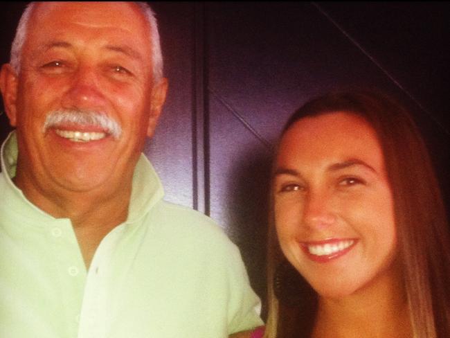 Graham Henry with his daughter Lauren.