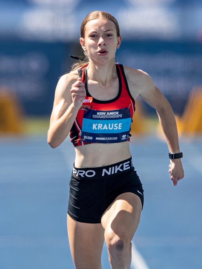 200m U17 winner Grace Krause from Temora.