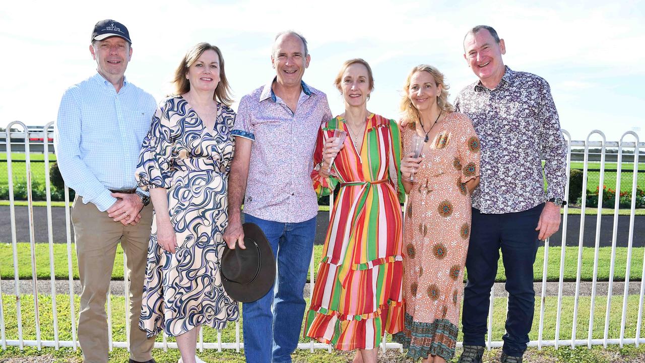 Craig and Susan Shanley, Paul and Helen Cheetham with Jill and David Hughes at Coast to Coast Raceday, Corbould Park. Picture: Patrick Woods.