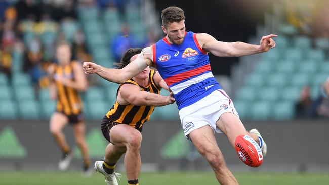 Western Bulldogs take on Hawthorn in Launceston in Round 22.