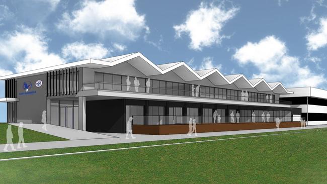 An artist impression of the new clubhouse for Cromer Park.