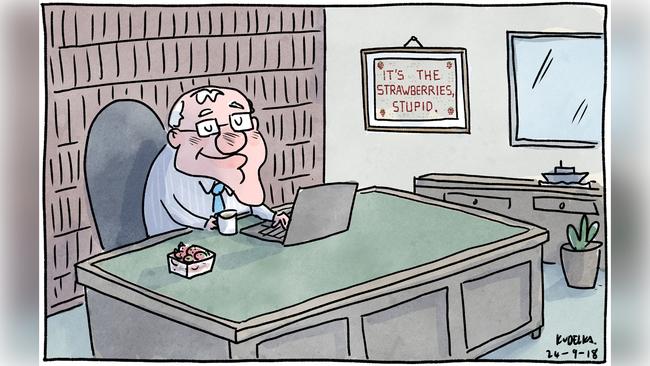 Jon Kudelka Letters page cartoon for 24-09-2018Version: Letters Cartoon  (1280x720 - Aspect ratio preserved, Canvas added)COPYRIGHT: The Australian's artists each have different copyright agreements in place regarding re-use of their work in other publications.Please seek advice from the artists themselves or the Managing Editor of The Australian regarding re-use.