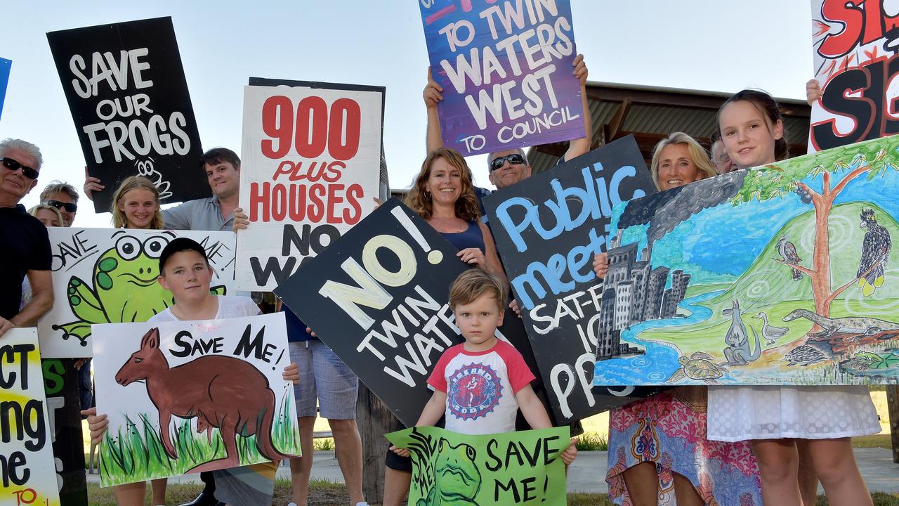 A protest organised by Save Twin Waters West.