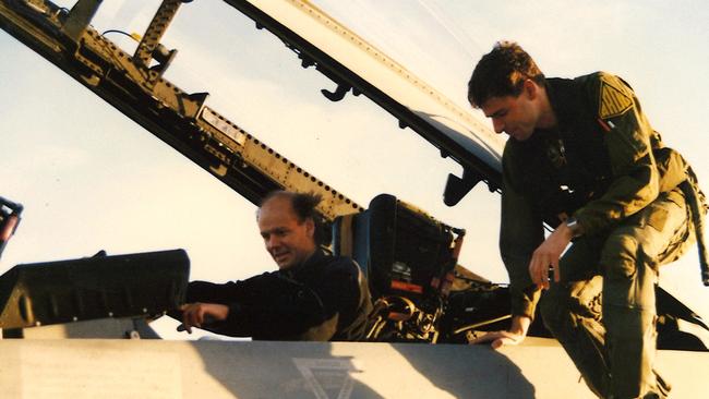 John Riddell in the cockpit of a military aircraft. Picture: Supplied/