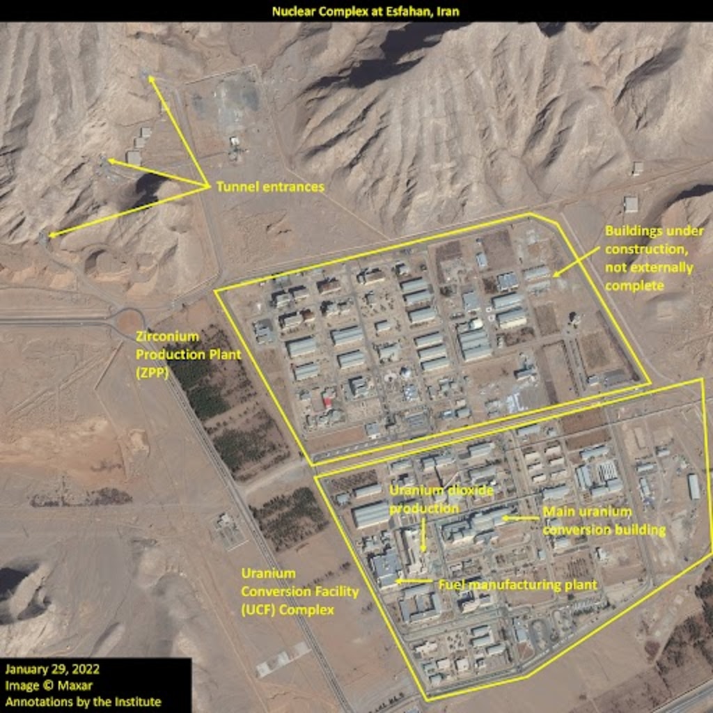 This is believed to be where Iran is refining uranium to a point where it is suitable for use in nuclear weapons. Picture: Institute for Science and International Security