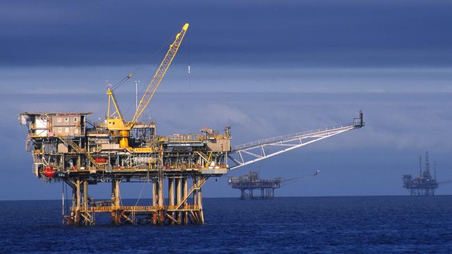 The Kingfisher rig, part of Esso Australia oil and gas field platforms in Bass Strait.