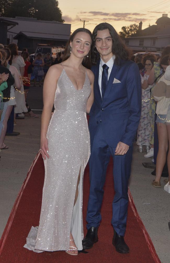 Warwick State High School graduates (from left) Emma and Tyrone at Warwick RSL on November 17, 2023. Photo: Jessica Klein