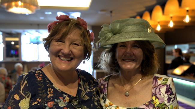 Maggie Ryan and Joanne Case at the Gympie RSL during the Melbourne Cup Races on November 7, 2023.