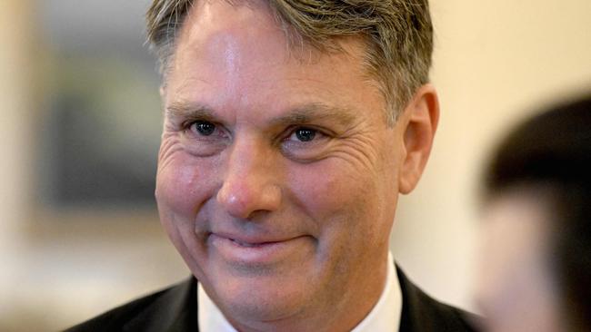 Australia's new deputy Prime Minister Richard Marles smiles during a swearing-in ceremony at Government House in Canberra on May 23, 2022. (Photo by SAEED KHAN / AFP)