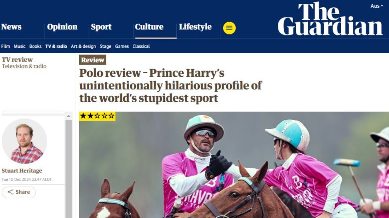 Prince Harry's Polo is already a flop. Picture: The Guardian