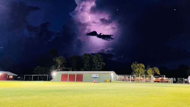 Can you spot a dragon? Lighting storm in Alice Springs. PIC: Ray Scales