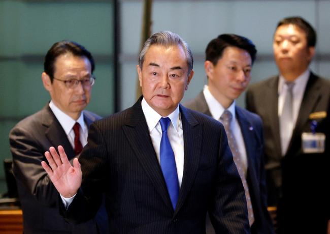 Chinese Foreign Minister Wang Yi joined the trilateral talks in Tokyo