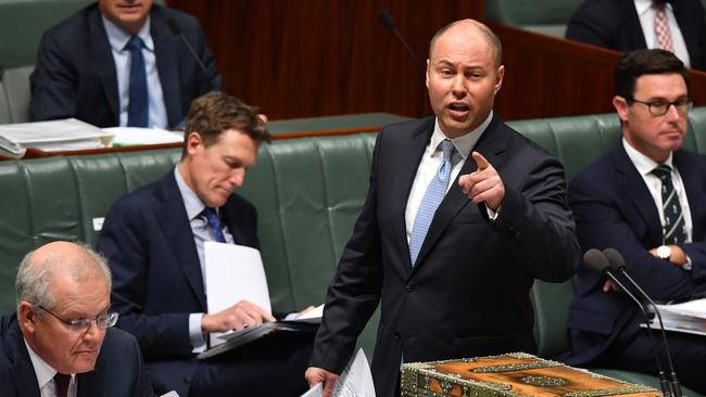 Treasurer Josh Frydenberg during Question Time.