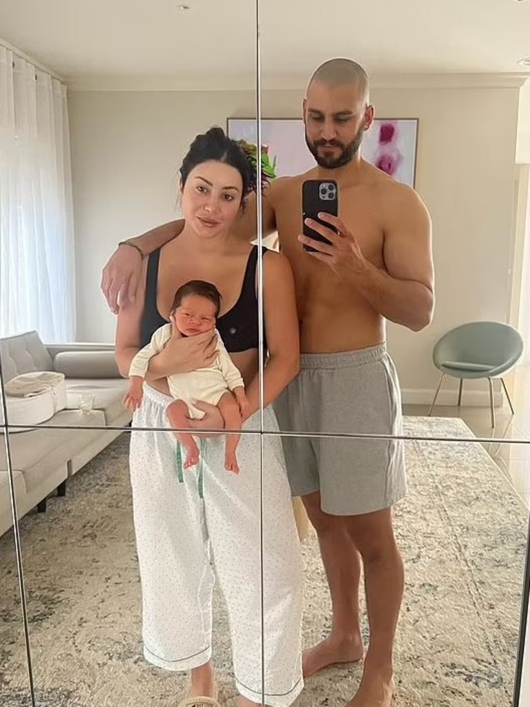 The couple welcomed son Lucius in late February. Picture: Instagram