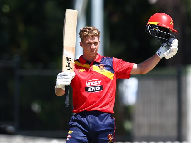 South Australia’s Nathan McSweeney is among those in the running for the vacant opening spot in Australia’s Test team. Picture: Getty Images