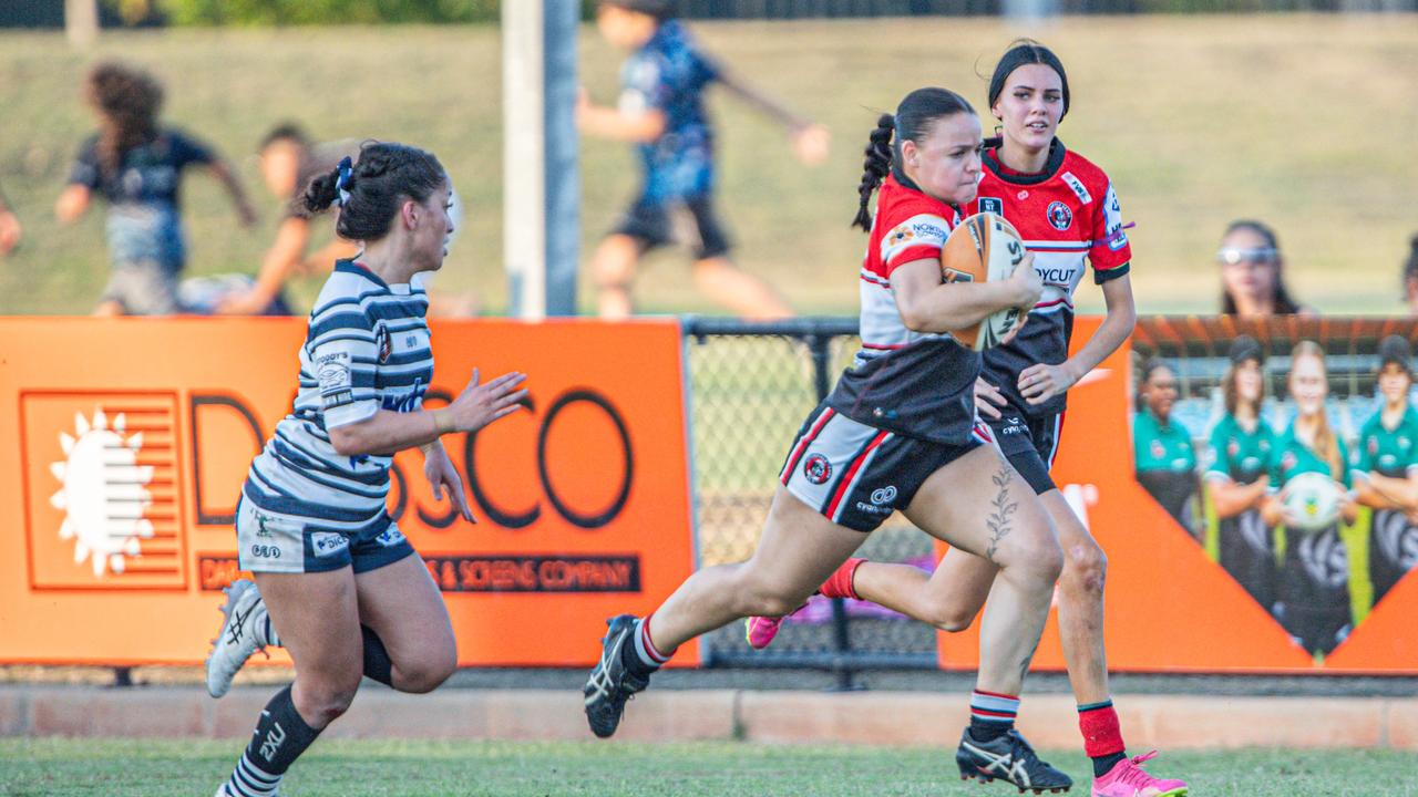 Emma Forsyth of the Litchfield Bears against the Darwin Brothers in the 2023 NRL NT prelim final. Picture: Pema Tamang Pakhrin