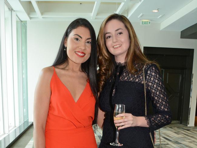 Candice Hakeagaiki and Shelby Batty at St Hilda’s Foundation Legacy Lunch at Sheraton Mirage, Main Beach. Picture: Regina King