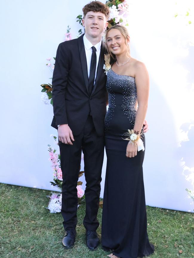 Keira with formal partner at the 2024 St Ursula's College formal.