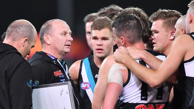 Ken Hinkley‘s team controlled much of the night. Pic: AAP