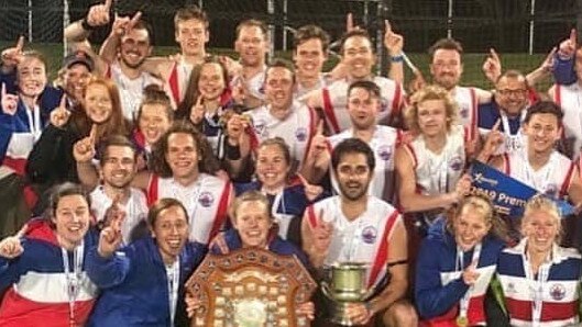 Adelaide Hockey Club men and women premiership winners. Picture: Adelaide Hockey Club